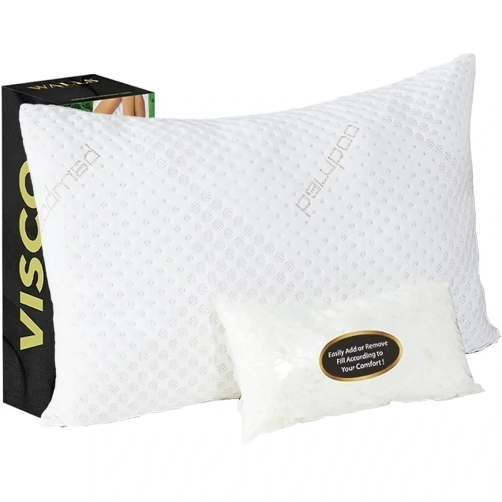 Brand New Cooling Memory Foam Pillow Side Stomach Back Sleeper Washable Bamboo